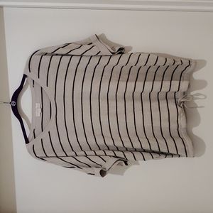 Barefoot Dreams cozychic ultra lite striped pullover with tie